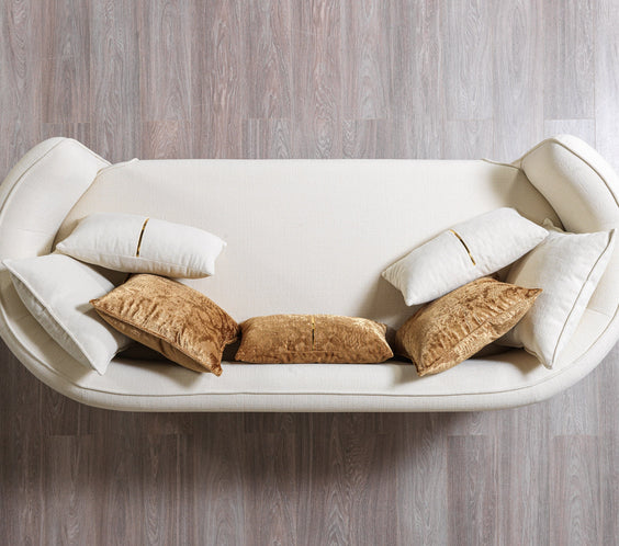 Helena Ivory Velvet Sofa 94