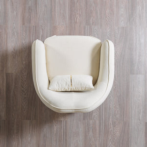 Helena Ivory Velvet Chair