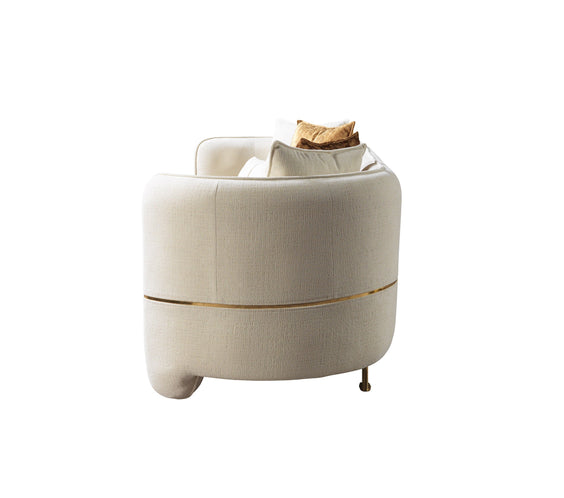Helena Ivory Velvet Sofa 94