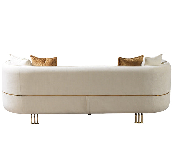 Helena Ivory Velvet Sofa 94