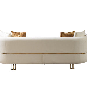 Helena Ivory Velvet Sofa 94