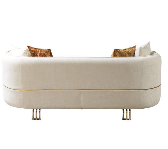 Helena Ivory Velvet Sofa 94