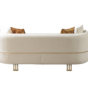 Helena Ivory Velvet Sofa 94