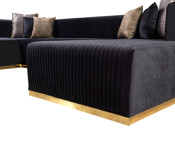 Juliana Black Velvet 4-Piece 140
