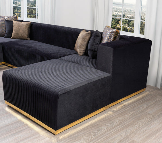 Juliana Black Velvet 4-Piece 140