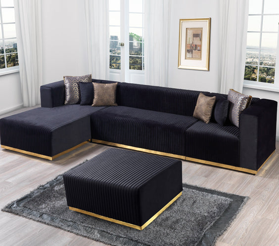 Juliana Black Velvet 4-Piece 140
