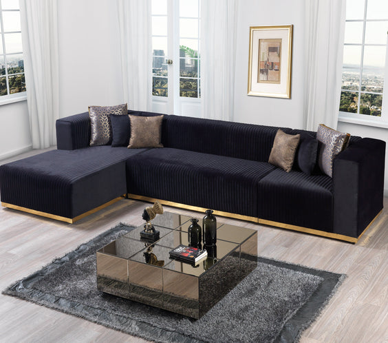 Juliana Black Velvet 4-Piece 140