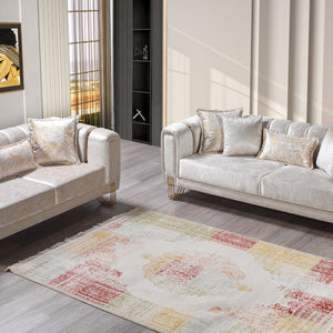 Santana Ivory Velvet Sofa 89