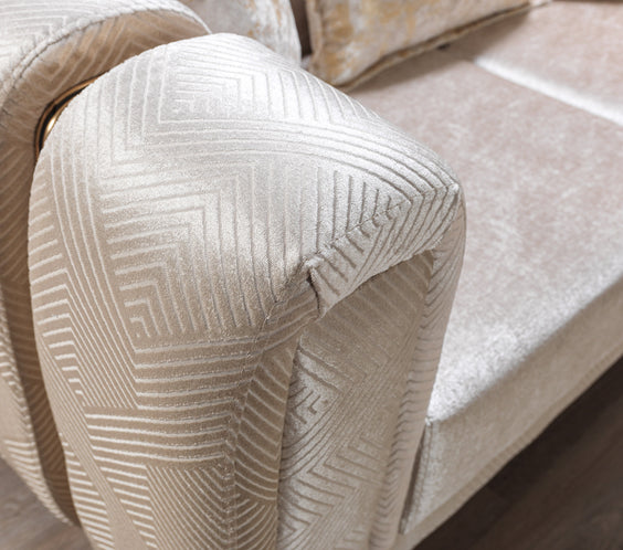 Santana Ivory Velvet Sofa 89