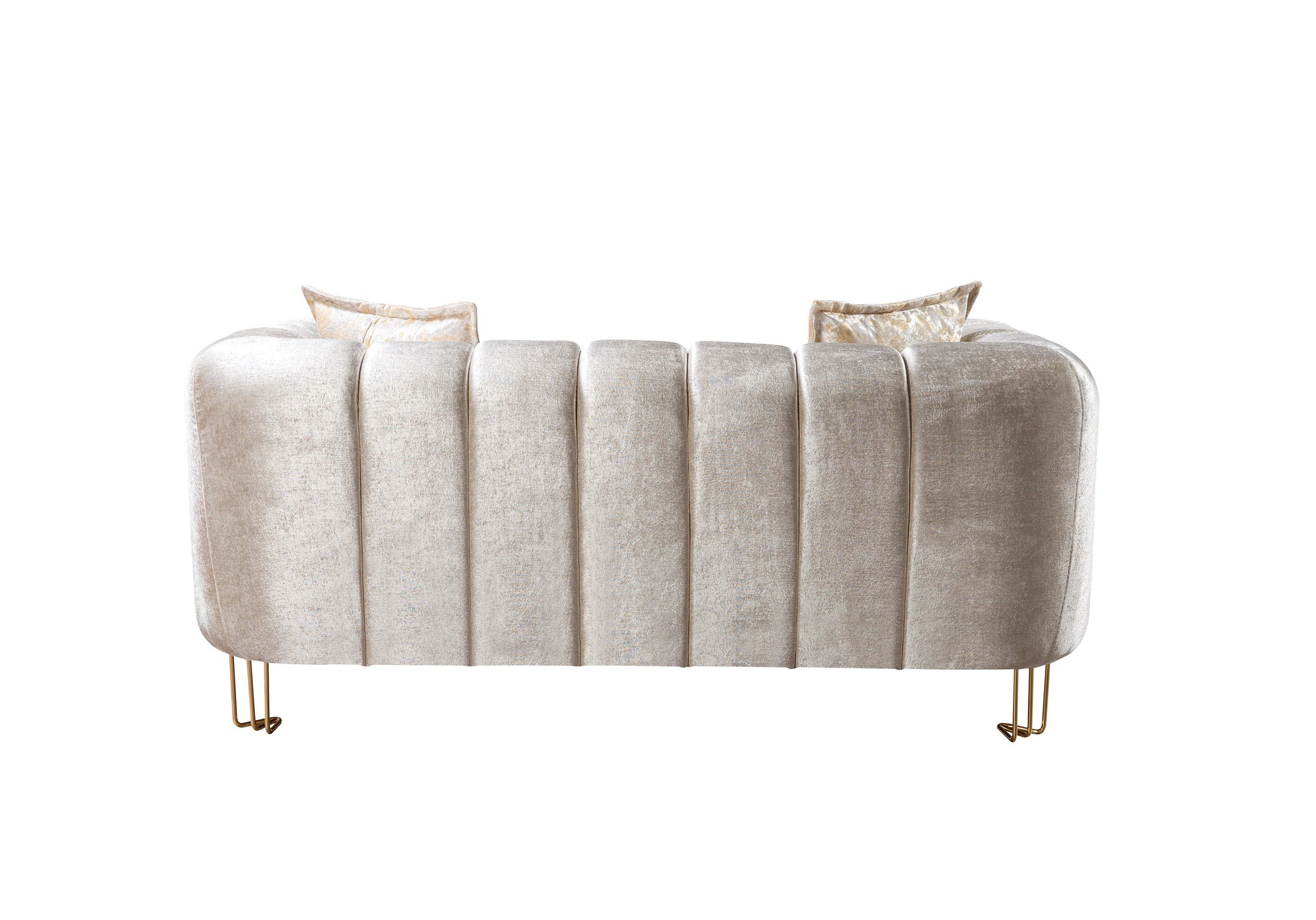 Santana Ivory Velvet Sofa 89" & Loveseat 69" [ETA: 9/10]