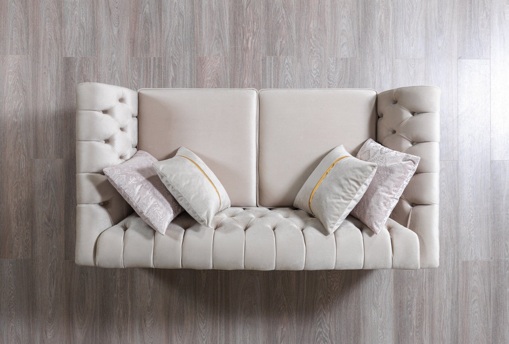 Milena Ivory Velvet Sofa  & Loveseat