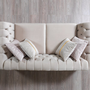 Milena Ivory Velvet Sofa  & Loveseat