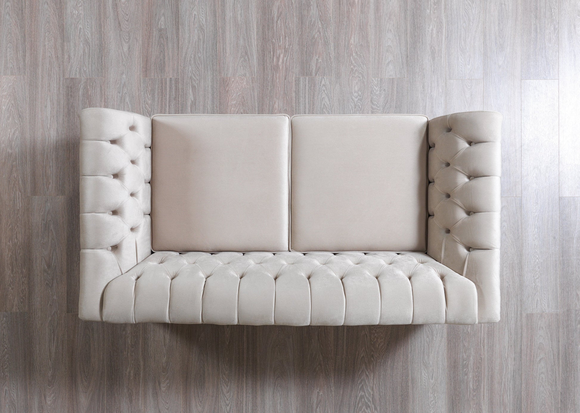 Milena Ivory Velvet Sofa  & Loveseat