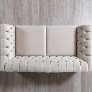 Milena Ivory Velvet Sofa  & Loveseat