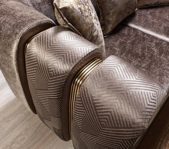 Santana Coffee Velvet Sofa