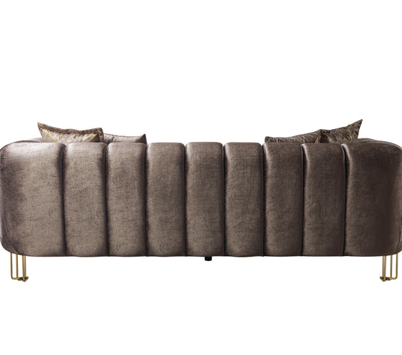 Santana Coffee Velvet Sofa