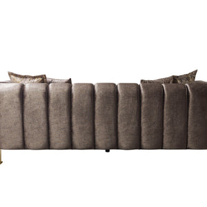 Santana Coffee Velvet Sofa