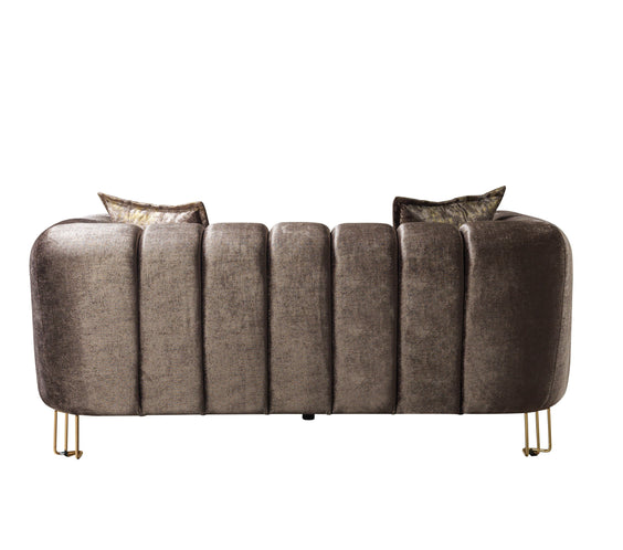 Santana Coffee Velvet Sofa 89