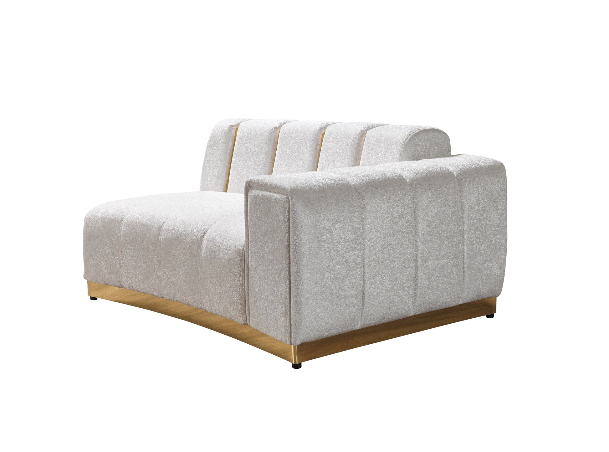 Michelle Ivory Velvet Curved 118" Sectional