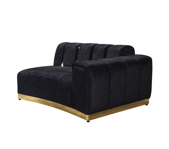 Michelle Black Velvet Curved 118