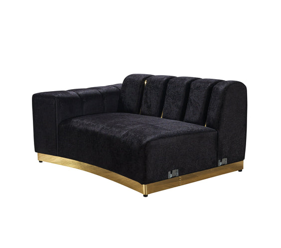 Michelle Black Velvet Curved 118