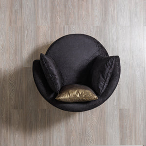 Michelle Black Velvet Chair