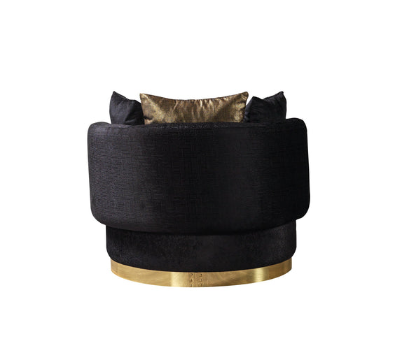 Michelle Black Velvet Curved 118