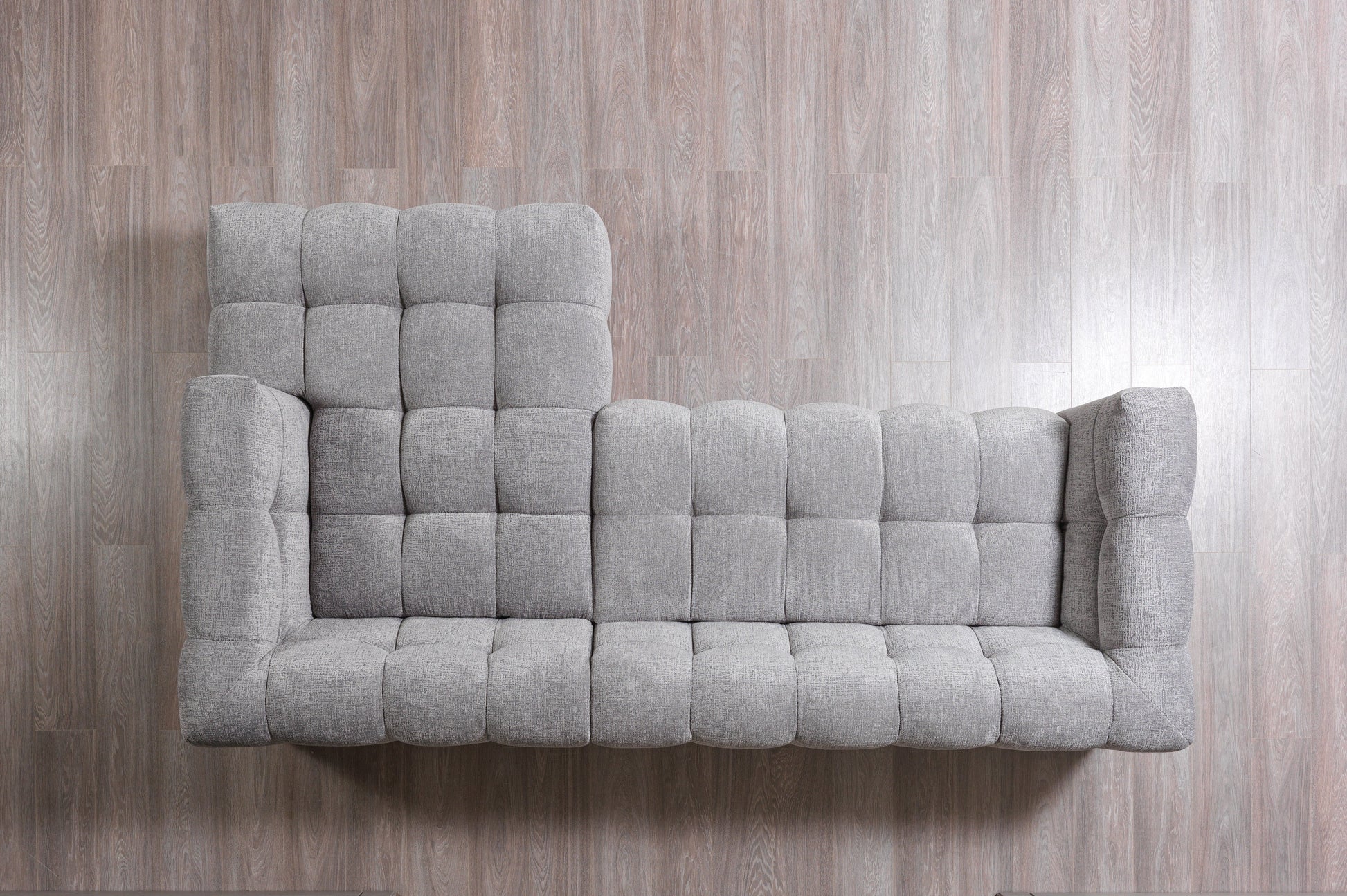 Ivy Gray Boucle RAF 110" Sectional  [ETA: 9/30]