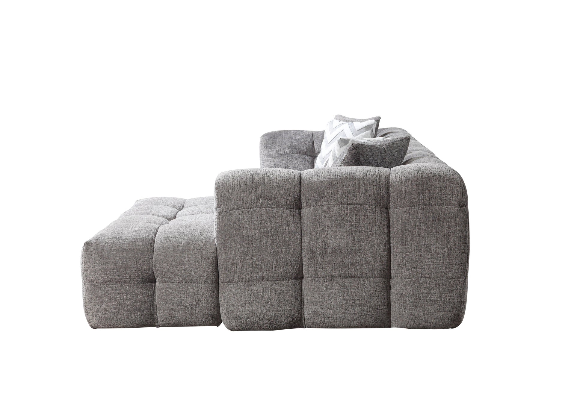 Ivy Gray Boucle RAF 110" Sectional  [ETA: 9/30]