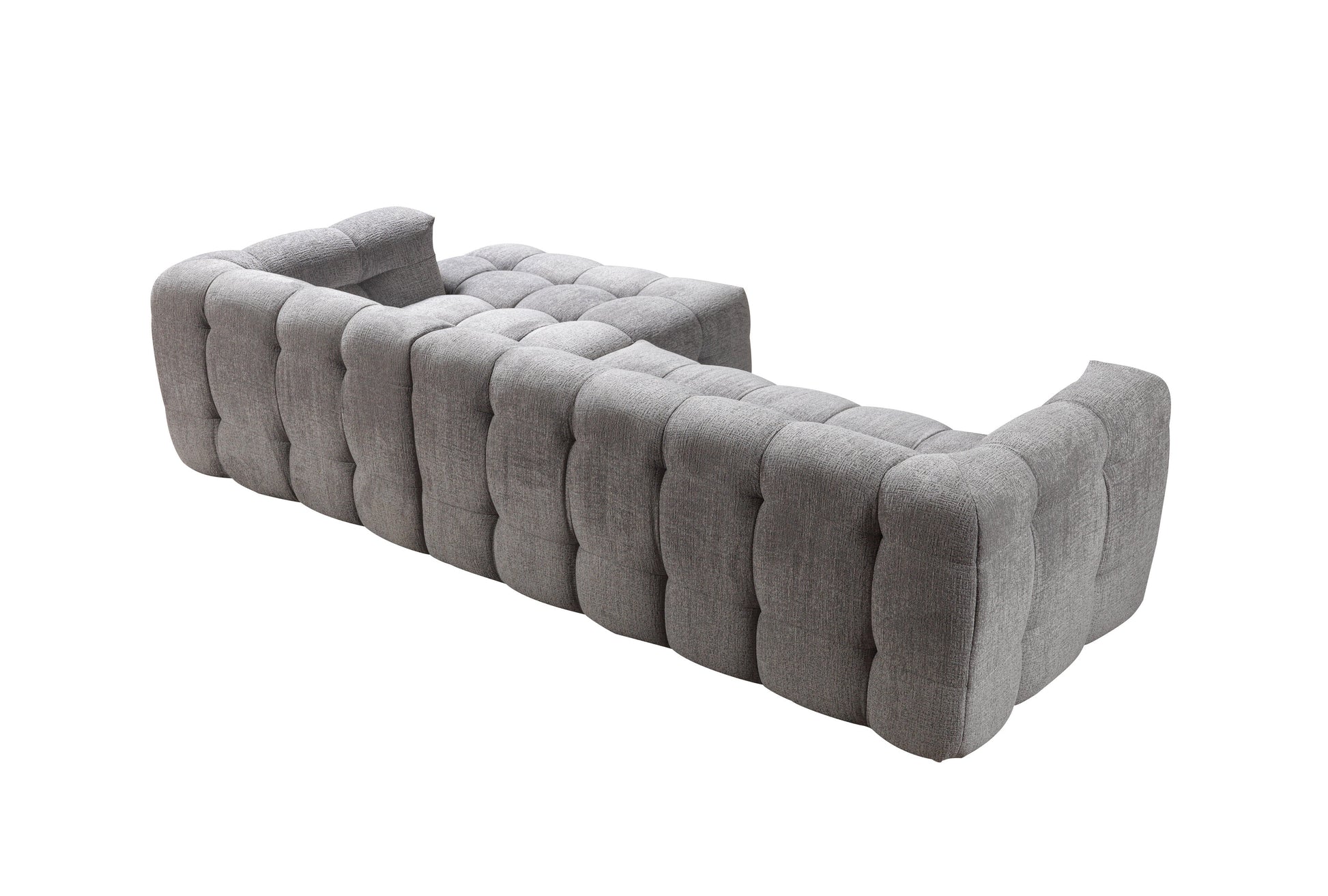 Ivy Gray Boucle RAF 110" Sectional  [ETA: 9/30]