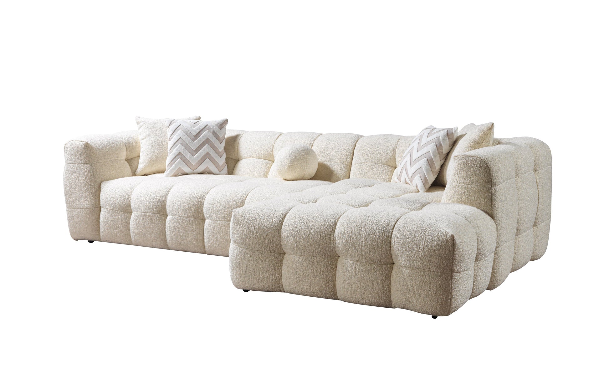 Ivy Ivory Boucle RAF 110" Sectional [ETA: 9/30]