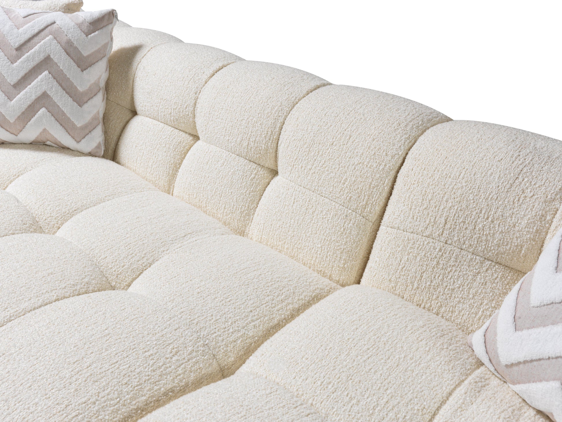 Ivy Ivory Boucle RAF 110" Sectional [ETA: 9/30]