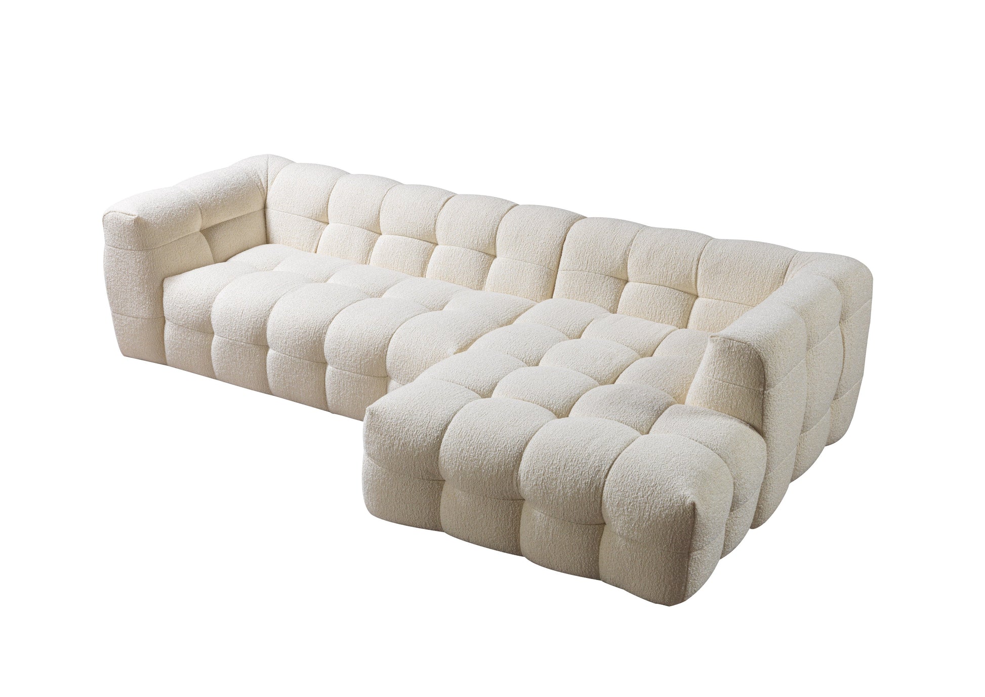 Ivy Ivory Boucle RAF 110" Sectional [ETA: 9/30]