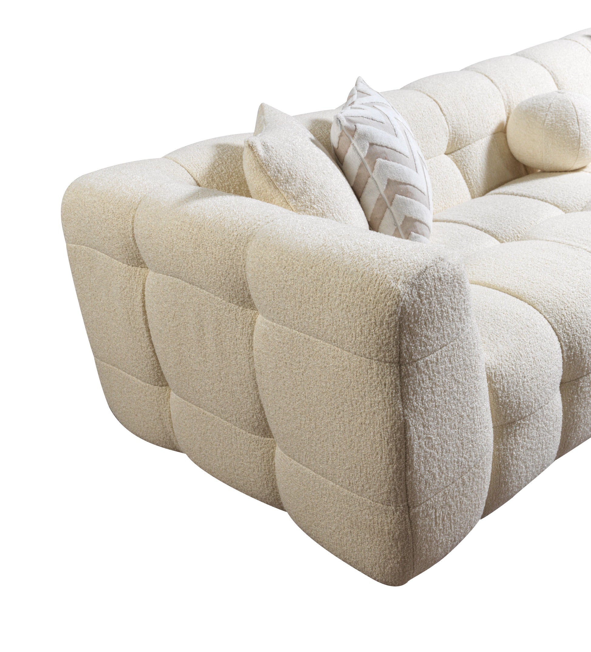 Ivy Ivory Boucle RAF 110" Sectional [ETA: 9/30]