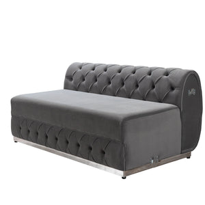 Jessie Gray Velvet  Double Chaise 138