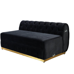 Jessie Black Velvet  Double Chaise 138