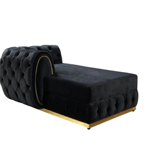 Jessie Black Velvet  Double Chaise 138