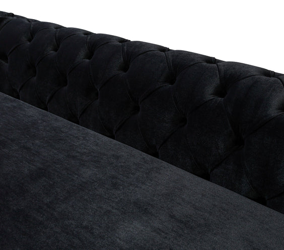Jessie Black Velvet  Double Chaise 138
