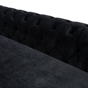 Jessie Black Velvet  Double Chaise 138