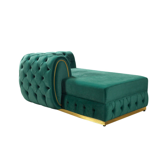 Jessie Green Velvet  Double Chaise 138
