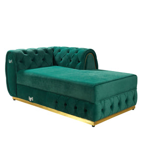 Jessie Green Velvet  Double Chaise 138