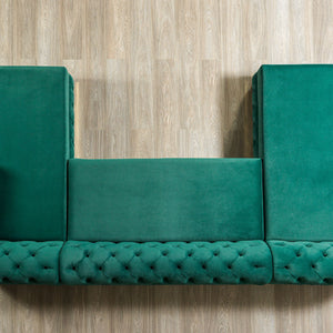 Jessie Green Velvet  Double Chaise 138