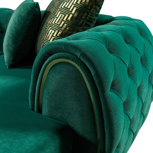 Jessie Green Velvet  Double Chaise 138