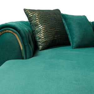 Jessie Green Velvet  Double Chaise 138