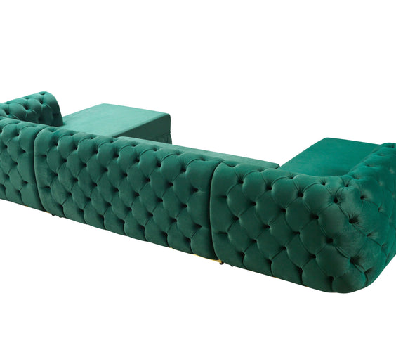 Jessie Green Velvet  Double Chaise 138