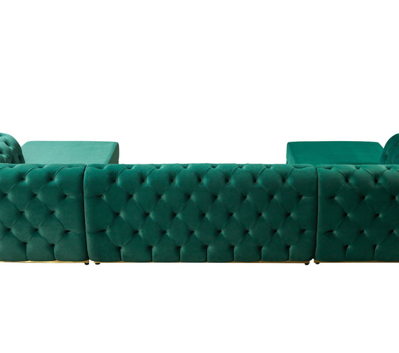 Jessie Green Velvet  Double Chaise 138