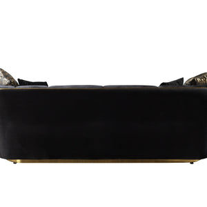 Daphne Black Velvet Sofa 95