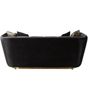 Daphne Black Velvet Sofa 95