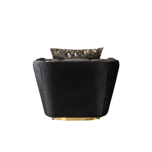 Daphne Black Velvet Chair