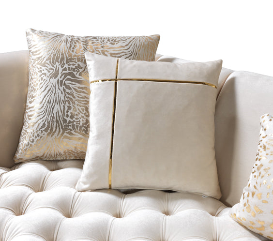 Daphne Ivory Velvet Sofa & Loveseat